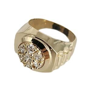 14k Yellow Gold Diamond Ring Size 9